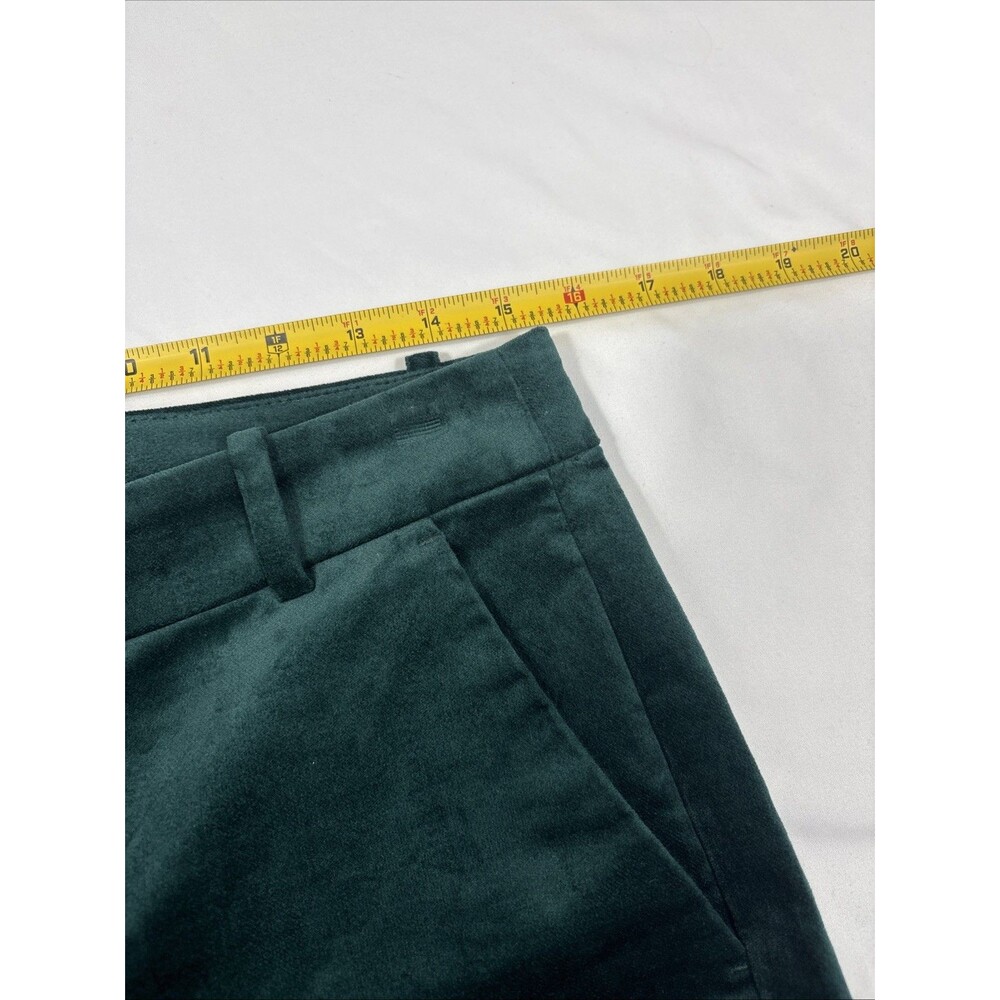 J Crew Kallie Pant Emerald Green Size 6 Velvet Velveteen Chino Holiday Festive - Picture 6 of 9